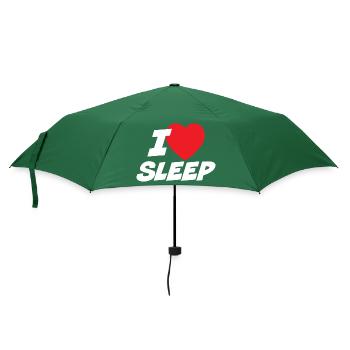 Ich liebe Schlaf - Regenschirm (klein) - Flaschengrün - Vorne