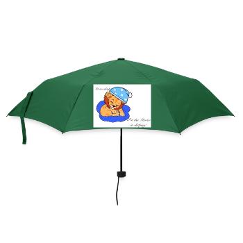 Schlafender Löwe - Regenschirm (klein) - Flaschengrün - Vorne
