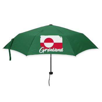 Grönland Kalaallit Nunaat Dänisch Insel - Regenschirm (klein) - Flaschengrün - Vorne