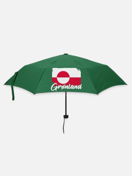 Grönland Kalaallit Nunaat Dänisch Insel - Regenschirm (klein) - Flaschengrün