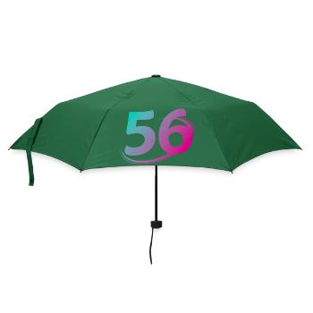 Nummer 56 mehrfarbig - Regenschirm (klein) - Flaschengrün - Vorne