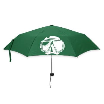 Tauchermaske für Taucher und den Tauchverein - Regenschirm (klein) - Flaschengrün - Vorne