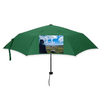 Fernweh - Sehnsucht nach Weite - Regenschirm (klein) - Flaschengrün - Vorne