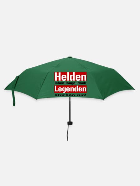 helden leben lange - Regenschirm (klein) - Flaschengrün