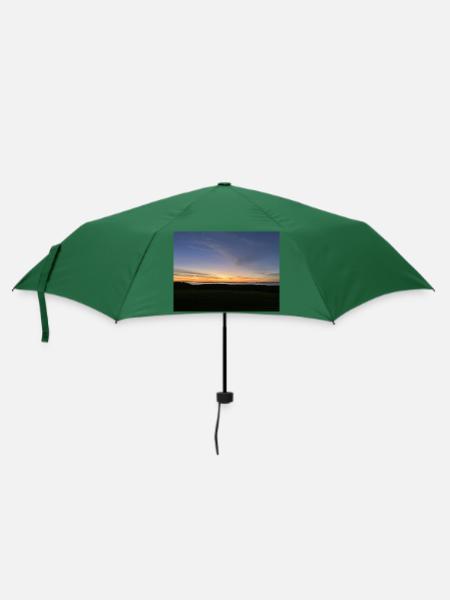 Sonnenaufgang - Regenschirm (klein) - Flaschengrün