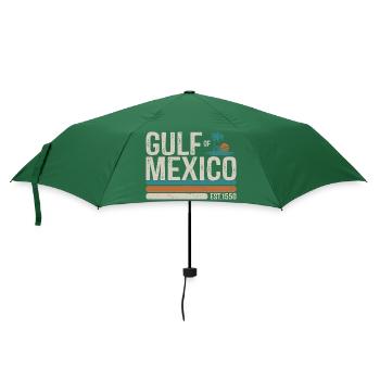 Golf von Mexiko Est 1550 Retro Vintage Strand - Regenschirm (klein) - Flaschengrün - Vorne