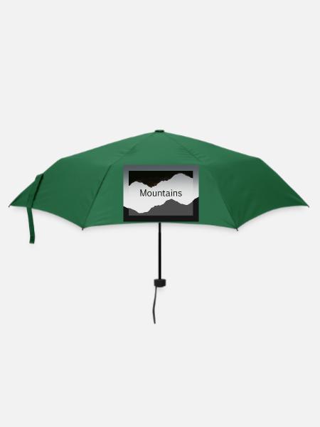Bergsilhouetten im Kontrast - Regenschirm (klein) - Flaschengrün