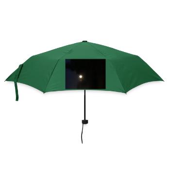 Der Mond mitten in der Nacht leuchtet in der pechschwarzen Nacht auf - Regenschirm (klein) - Flaschengrün - Vorne