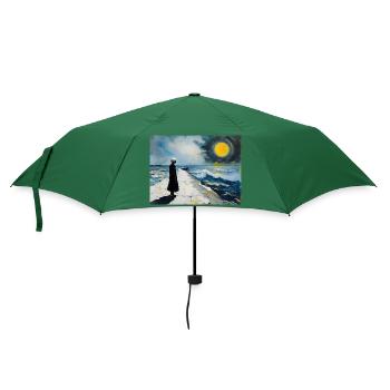 Sonnenpfad am Meer - Regenschirm (klein) - Flaschengrün - Vorne