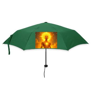 Olorun – Yoruba-Sonnengott, himmlische Gottheit des Lichts - Regenschirm (klein) - Flaschengrün - Vorne