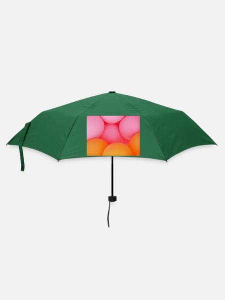 Brightly coloured balloons in orange pastel colours - Umbrella (small) - bottlegreen