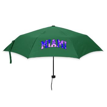 Logo der Miami Purple University - Regenschirm (klein) - Flaschengrün - Vorne