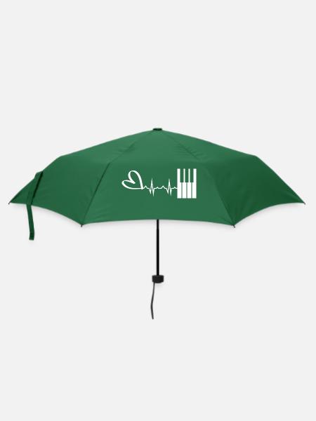 Klavier Musik - Regenschirm (klein) - Flaschengrün