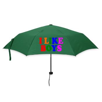 I like boys - Regenschirm (klein) - Flaschengrün - Vorne