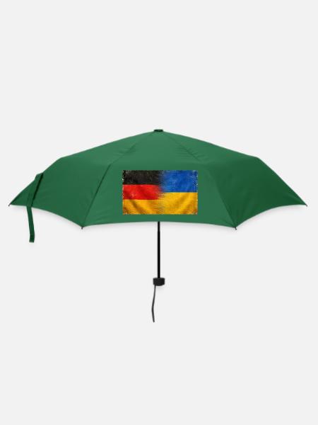 Nationalstolz Deutschland Ukraine Herkunft - Regenschirm (klein) - Flaschengrün