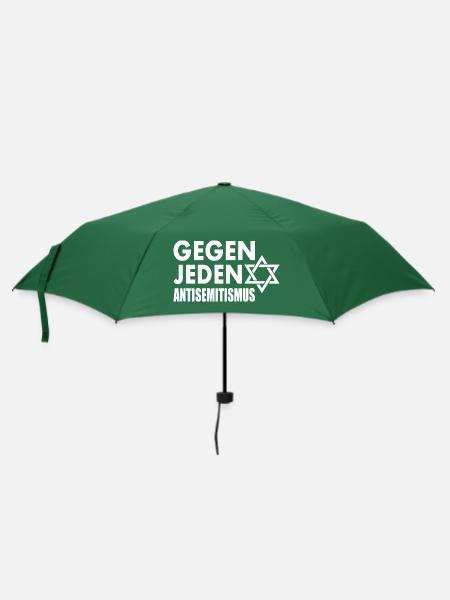 Gegen jeden antisemitismus - Regenschirm (klein) - Flaschengrün
