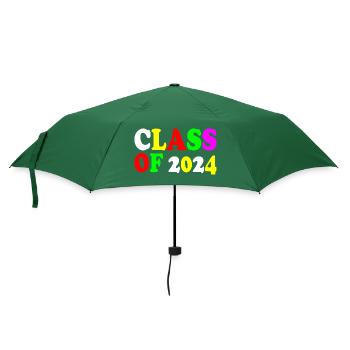 Class of 2024 - Regenschirm (klein) - Flaschengrün - Vorne