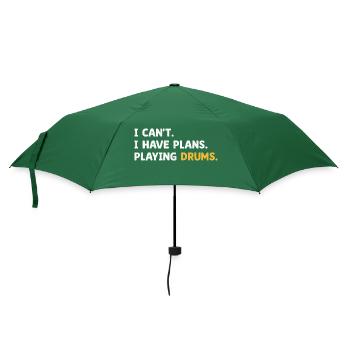 Ich kann nicht Ich habe Pläne Schlagzeug spielen Schlagzeug Schlagzeug trommeln D - Regenschirm (klein) - Flaschengrün - Vorne