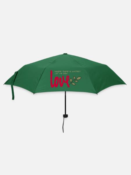 Lass mich Liebe säen - Regenschirm (klein) - Flaschengrün