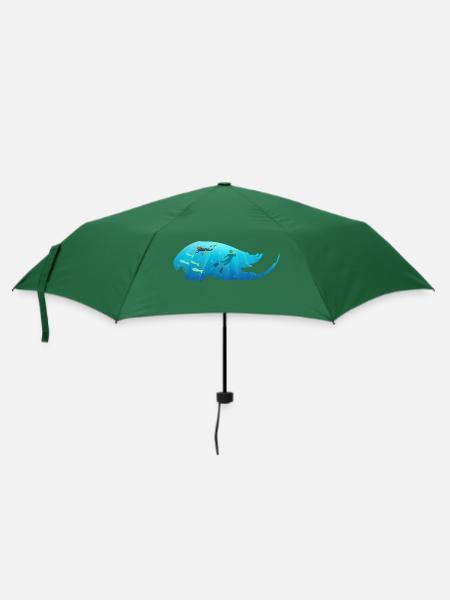 Tauchen - Regenschirm (klein) - Flaschengrün