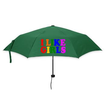I like girls - Regenschirm (klein) - Flaschengrün - Vorne