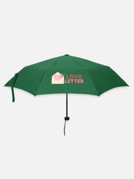 Love letter - Regenschirm (klein) - Flaschengrün