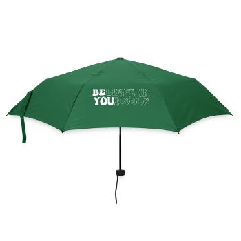 Glaube an dich selbst Motivationszitat für - Regenschirm (klein) - Flaschengrün - Vorne