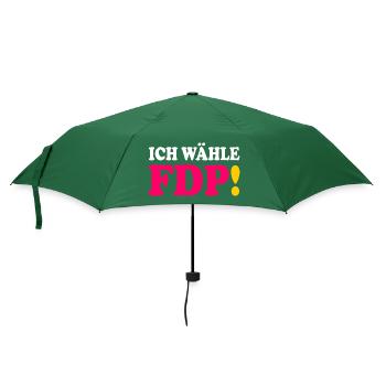 Fdp - ich wähle fdp - Regenschirm (klein) - Flaschengrün - Vorne