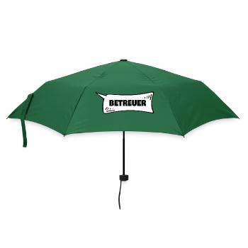 Betreuer als Sprechblase - Regenschirm (klein) - Flaschengrün - Vorne