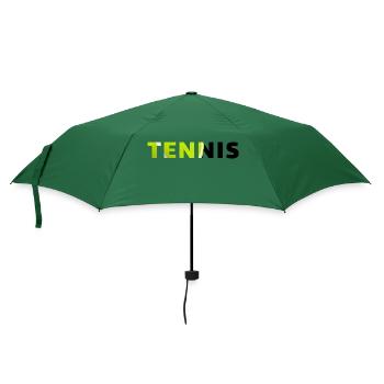 Tennis-originelle Geschenkidee - Regenschirm (klein) - Flaschengrün - Vorne