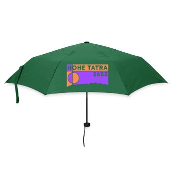 Hohe wandern Slowakei Andenken Geschenk - Regenschirm (klein) - Flaschengrün - Vorne