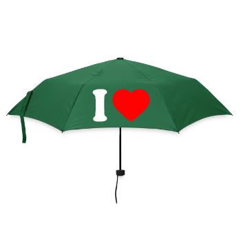 I love - Regenschirm (klein) - Flaschengrün - Vorne