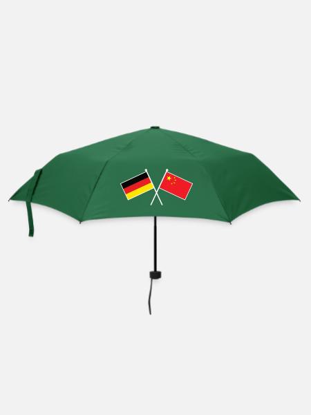 Germany x China Friendship Flags - Regenschirm (klein) - Flaschengrün