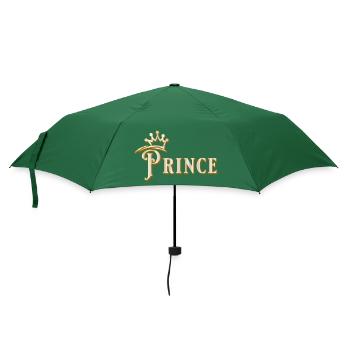 PRINCE SHRIFTZUG WEISS GOLD MIT KRONE - Regenschirm (klein) - Flaschengrün - Vorne
