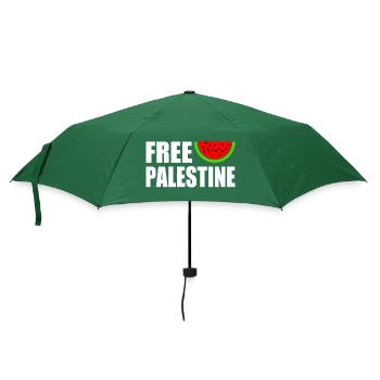 Free palestine - Regenschirm (klein) - Flaschengrün - Vorne