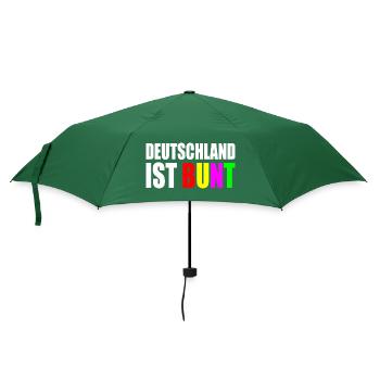 Deutschland ist bunt - Regenschirm (klein) - Flaschengrün - Vorne