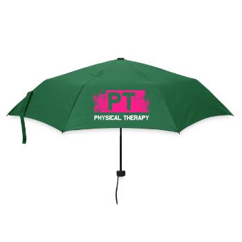 Thysical therapy PT Physiotherapie Physiotherapeut - Regenschirm (klein) - Flaschengrün - Vorne