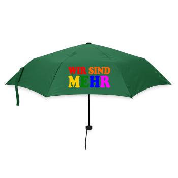 Wir sind mehr - Regenschirm (klein) - Flaschengrün - Vorne
