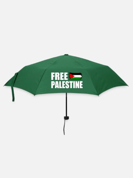 Free palestine - Regenschirm (klein) - Flaschengrün
