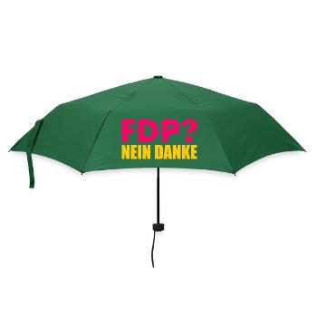 Fdp nein danke - Regenschirm (klein) - Flaschengrün - Vorne
