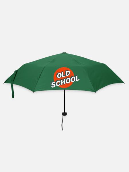 Old School Vintage Logo - Regenschirm (klein) - Flaschengrün