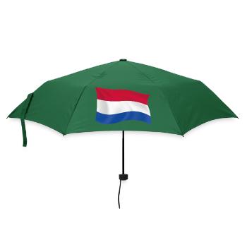 Holland Niederlande Flagge Patriot Geschenk Staat - Regenschirm (klein) - Flaschengrün - Vorne