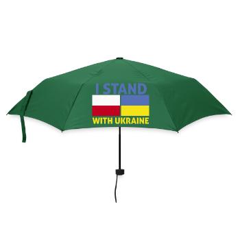 Ich bin mit der ukrainischen Flagge polens - Regenschirm (klein) - Flaschengrün - Vorne