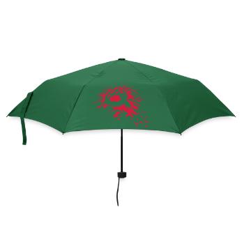 Spritzer Blut Anarchie Symbol - Regenschirm (klein) - Flaschengrün - Vorne