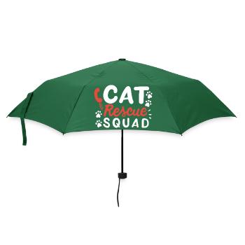 Cat Rescue Squad - Regenschirm (klein) - Flaschengrün - Vorne