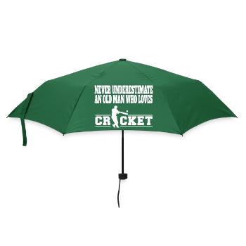 Kricket Spruch Kricketfan Team Cricket Geschenk - Regenschirm (klein) - Flaschengrün - Vorne