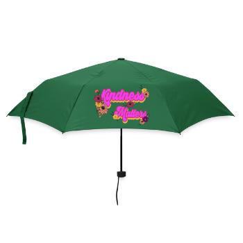 kindness matters Höflichkeit guter Umgang Manieren - Regenschirm (klein) - Flaschengrün - Vorne