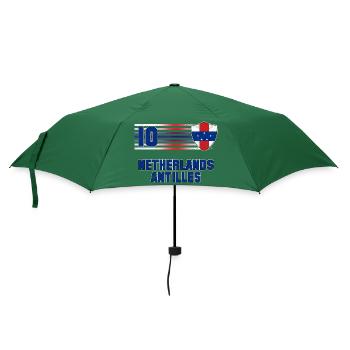 Niederländische Antillen Fußball Mannschaft - Regenschirm (klein) - Flaschengrün - Vorne