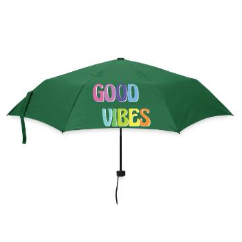 Good Vibes - Regenschirm (klein) - Flaschengrün - Vorne