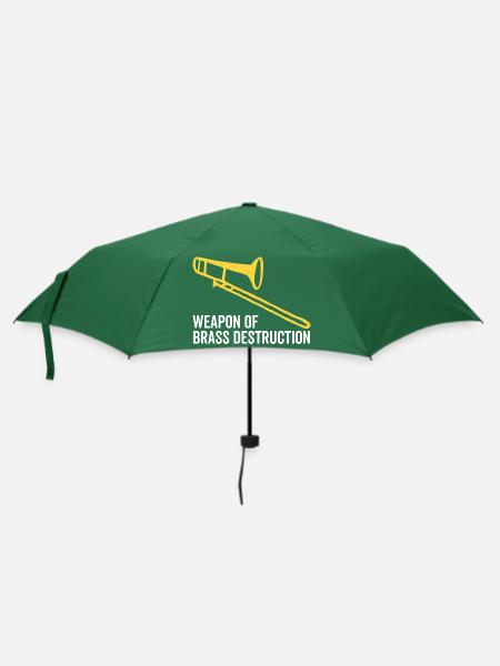Waffe der Messingvernichtung - Regenschirm (klein) - Flaschengrün